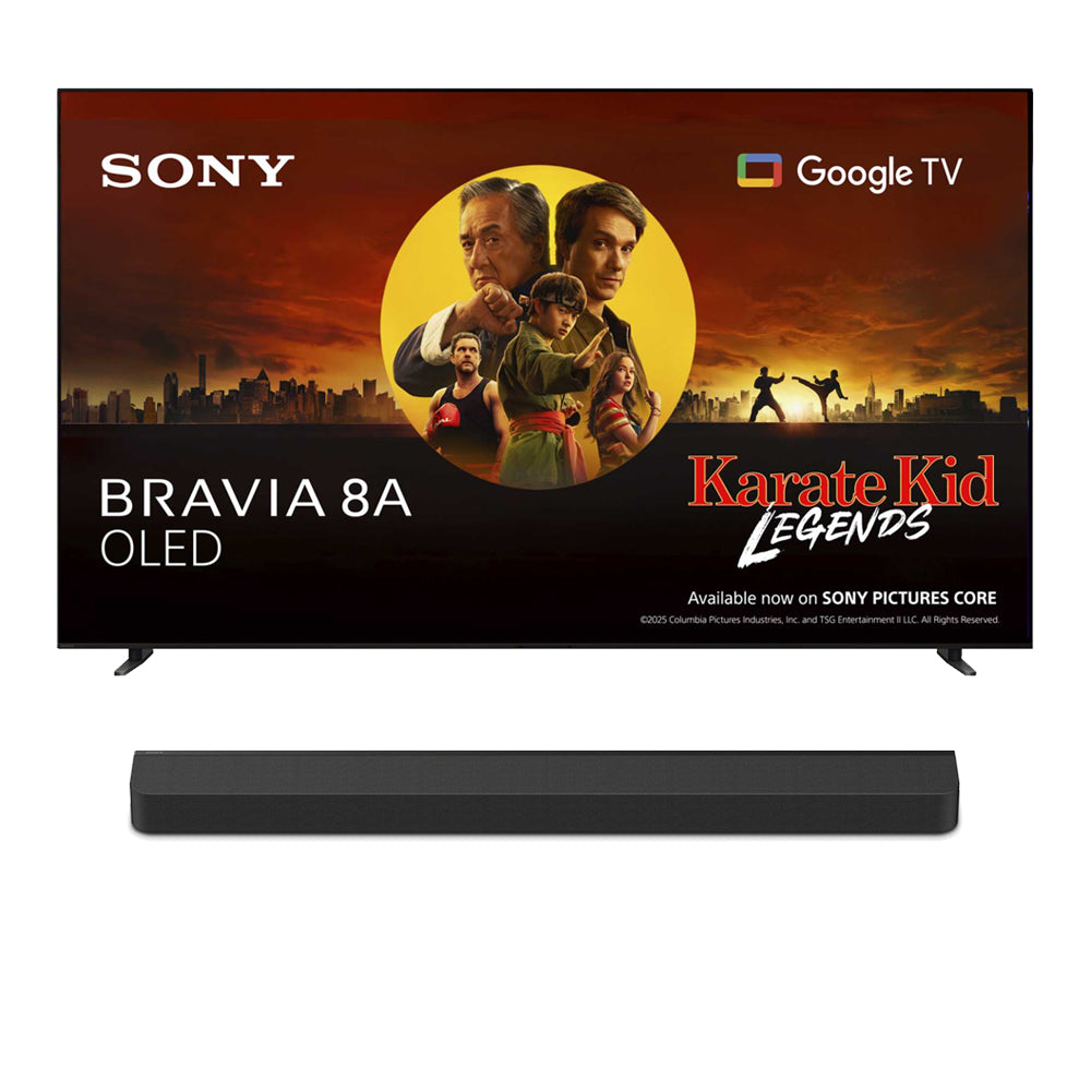 Sony K55XR8APU 55 Inch BRAVIA 8A 4K UHD HDR OLED Smart TV with BRAVIA Theatre Bar 8 HTA8000 Soundbar Bundle