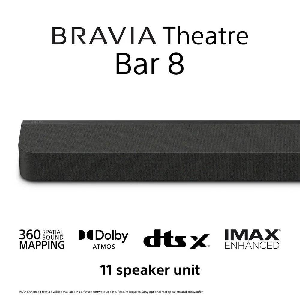 Sony K55XR8APU 55 Inch BRAVIA 8A 4K UHD HDR OLED Smart TV with BRAVIA Theatre Bar 8 HTA8000 Soundbar Bundle